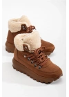 Melina İçi Kürklü Kalın Taban Bağcıklı Soğuğa Dayanıklı Kadın Bot