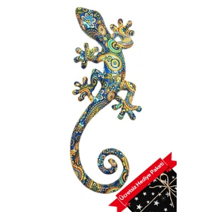 Gekko 3 Boyutlu Dekoratif Reçine Salon Balkon Dış Duvar Süsü Hediye Uğur Getirsin