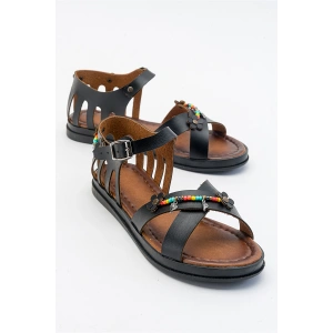 Sia Kafesli Boncuklu Bodrum Sandalet