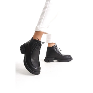 London Yarım Boğaz Bağcıklı Kalın Taban Günlük Rahat Bot