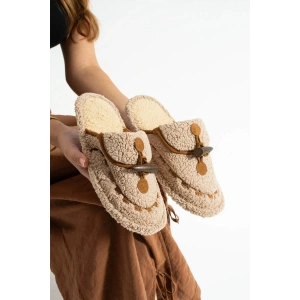 Nelly Düğmeli Detaylı Havlu Kadın Ev Terliği