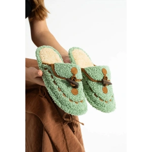 Nelly Düğmeli Detaylı Havlu Kadın Ev Terliği