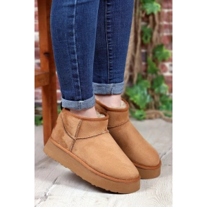 Andra Taba Kadın Kalın Taban Süet İçi Kürklü Rahat Günlük Bot