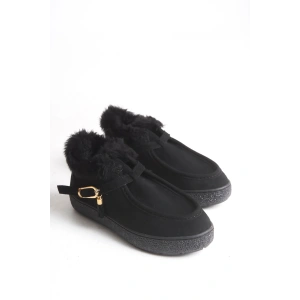 Alice Kadın İçi Kürklü Toka Detaylı Rahat Taban Şık Kısa Bilek Bot