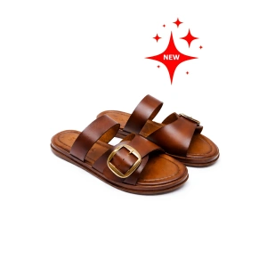 Leda Kadın Toka Detaylı Rahat Kaymaz Taban Şık Terlik