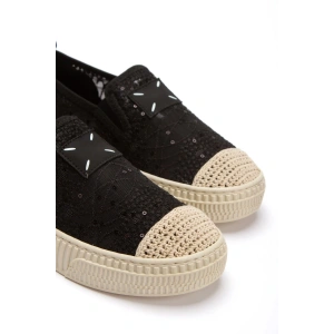 Renda Siyah Dantelli Rahat Taban Günlük Ayakkabı