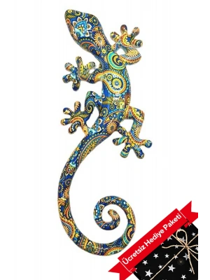 Gekko 3 Boyutlu Dekoratif Reçine Salon Balkon Dış Duvar Süsü Hediye Uğur Getirsin