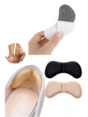 Ayakkabı Topuk Vurma Önleyici, Daraltma ve Ayak Taban Arkası Koruyucu Pedi 1 Çift Krem