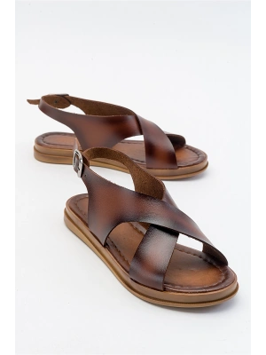 Saver Düz Çapraz Bant Bodrum Sandalet