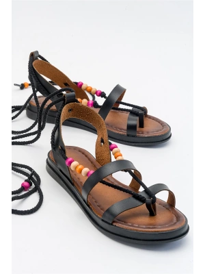 Clarence Parmak Arası Bağcıklı Bodrum Sandalet