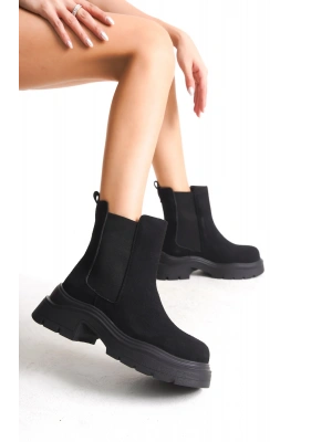 Chelsea Kadın Yandan Lastikli Günlük Kalın Taban Bot