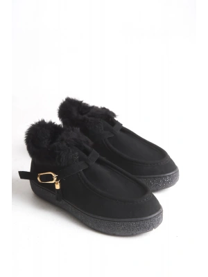 Alice Kadın İçi Kürklü Toka Detaylı Rahat Taban Şık Kısa Bilek Bot