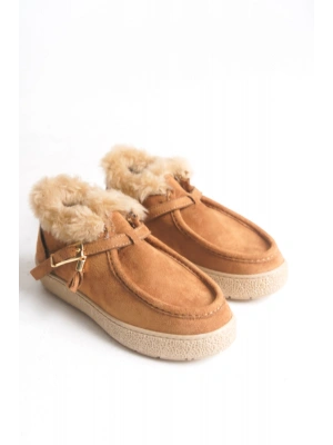 Alice Kadın İçi Kürklü Toka Detaylı Rahat Taban Şık Kısa Bilek Bot