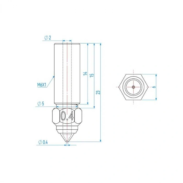 Creality K1/K1Max /CR-M4/Ender 3 V3 KE-SE Çelik Nozzle 0.4 mm 