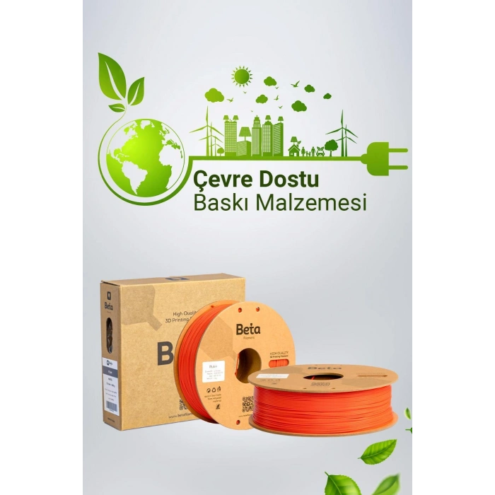 Beta PLA+ Coral Orange Filament 1.75mm 1 Kg