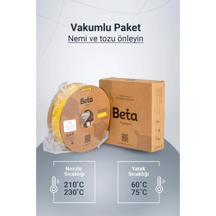 Beta PLA+ Cyber Yellow Filament 1.75mm 1 Kg