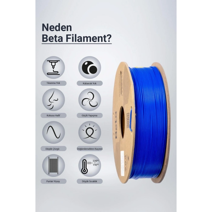 Beta PLA+ Deep Blue Filament 1.75mm 1 Kg