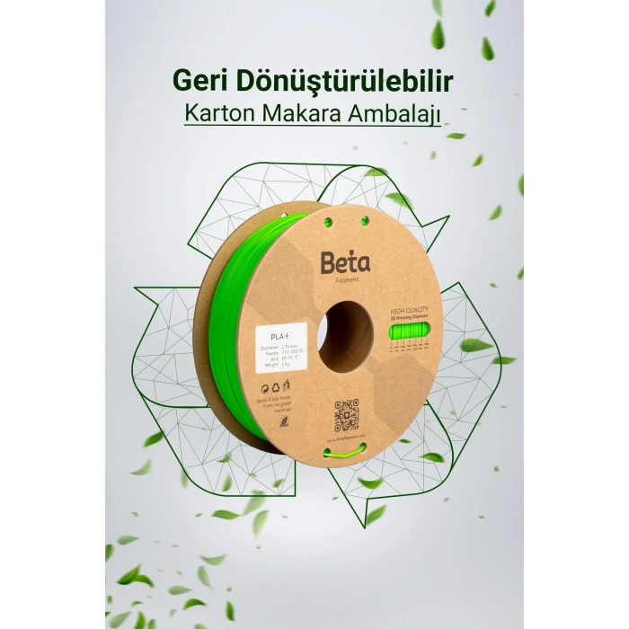 Beta PLA+ Flourescent Green Filament 1.75mm 1 Kg