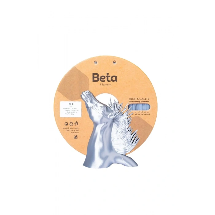 Beta PLA-Silk Silver Filament 1.75mm 1 Kg