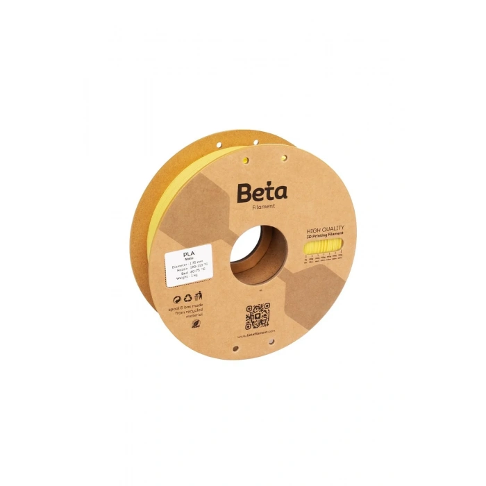 Beta PLA Matte Yellow Filament 1.75mm 1 Kg