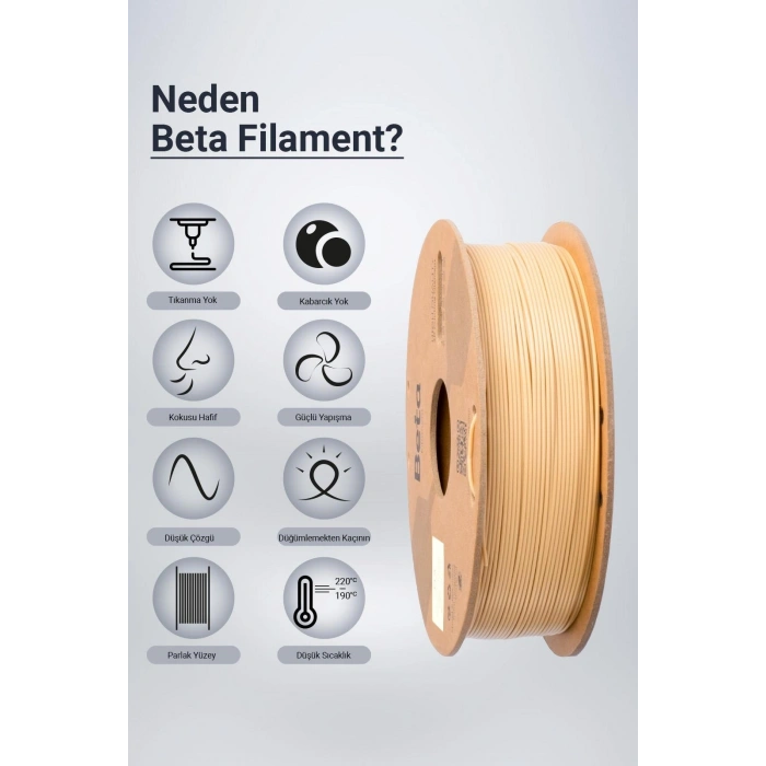 Beta PLA+ Natural Skin Filament 1.75mm 1 Kg