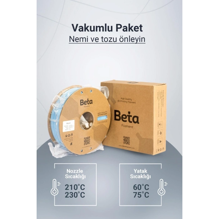 Beta PLA+ Sky Blue Filament 1.75mm 1 Kg