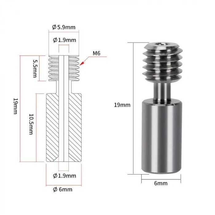 Creality Ender 3 S1-S1 Pro Titanyum Barel
