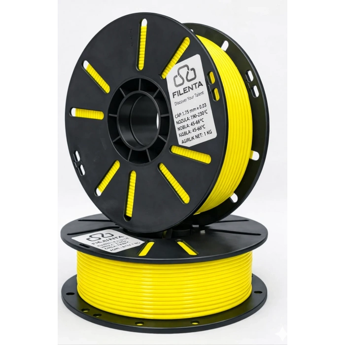 Filenta Açık Sarı PLA Filament 1.75 mm – 1 kg