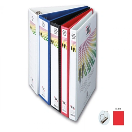 2k Sunum Klasörü Cepli 2 Halkalı 70 Mm Kırmızı 07-2d-k