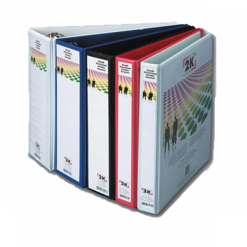 2k Sunum Klasörü Cepli 4 Halkalı 70 Mm Beyaz 07-4d-b