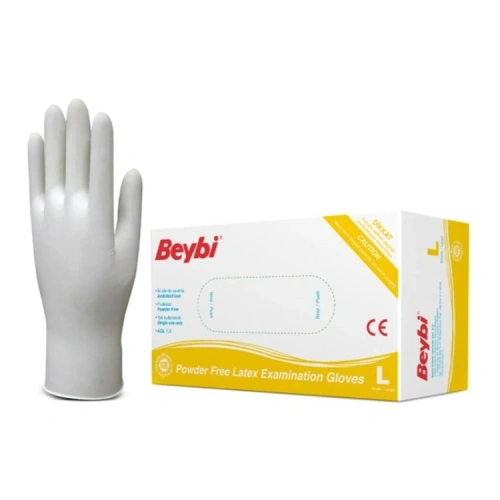 Beybi Lateks Pudrasız (l) Large Beden Muayene Eldiven 100lü Paket