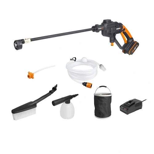 WORX WG620E.2 20V 2.0Ah Li-ion 24 Bar Basınçlı Yıkama Tabancası + 4 Parça Yıkama Seti
