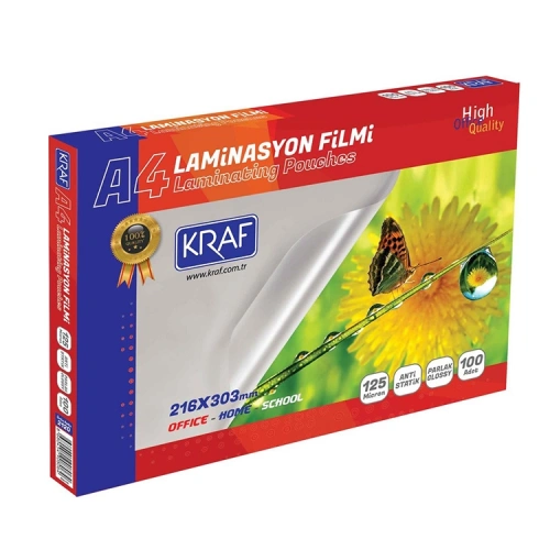 Kraf Laminasyon Filmi Parlak A5 125Mıc 100Lü (2125)