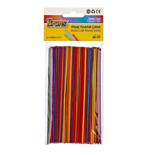 Brons Yuvarlak Çubuk Renkli İnce Br-917