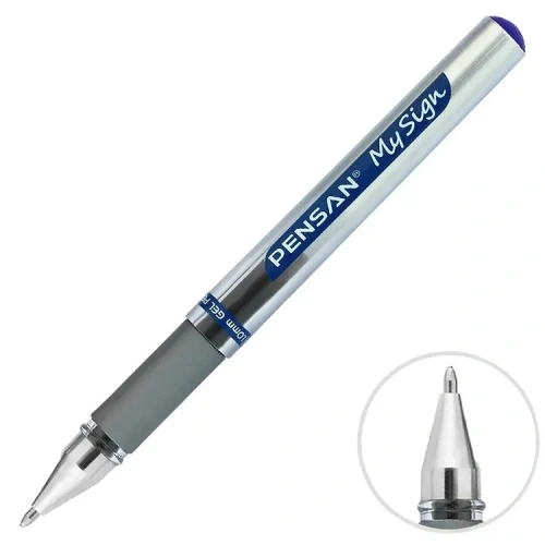 Pensan Roller Kalem My-sign Jel Bilye Uçlu İmza Kalemi 1.0 Mm Mavi 6030