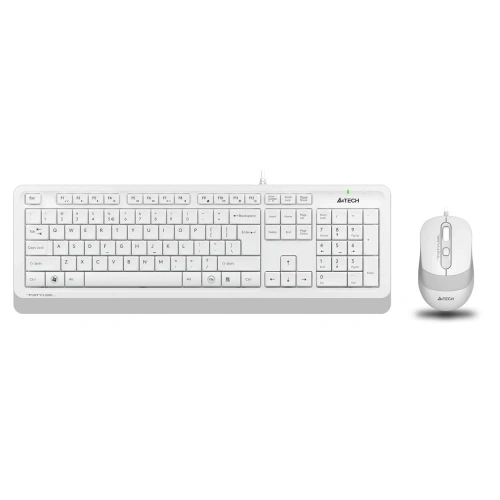 A4 TECH F1010, Beyaz, FSTYLER, USB Kablolu, Türkçe Q, M.Medya Klavye Mouse Set