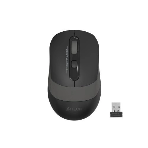 A4 TECH FG10, Grey, FSTYLER, 2,4Ghz Kablosuz, Optik Mouse, 10-15Metre, 4 Buton, Nano Alıcı