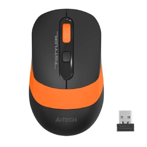 A4 TECH FG10, Turuncu, FSTYLER, 2,4Ghz Kablosuz, Optik Mouse, 10-15Metre, 4 Buton, Nano Alıcı