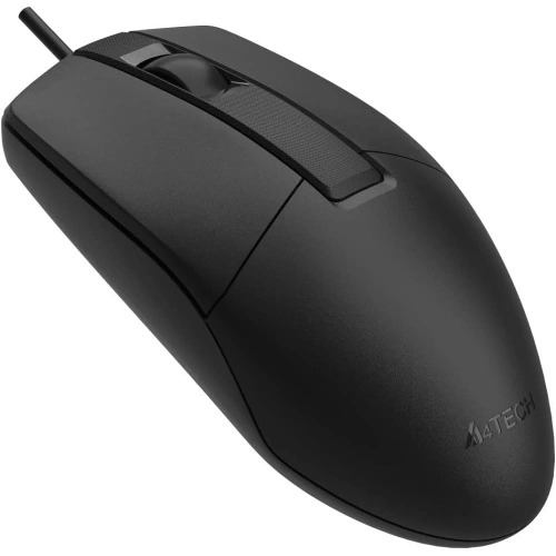 A4 TECH OP-330S, Siyah, Silent, V-Track, 1200dpi, 3 Buton, Usb Kablolu, Optik Mouse