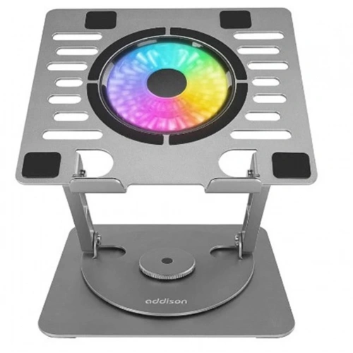 Addison Ad-rc35 360 Derece Dönebilen Fanlı Rgb Işıklı Metal Laptop Stand