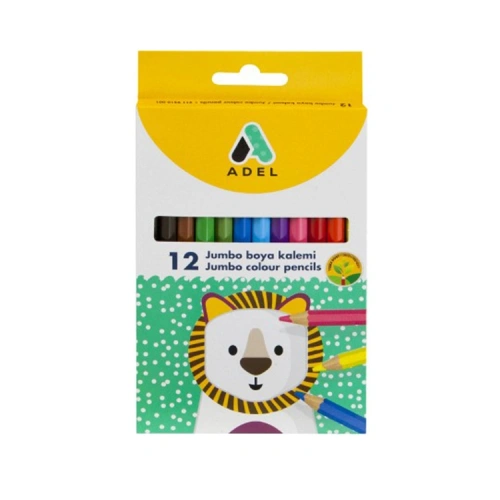 Adel Hexa Jumbo Kuru Boya Tam Boy 12 Renk (510001)