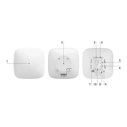 Ajax Hub2, Kablosuz, Görsel Doğrulamalı, Alarm Paneli, Siyah