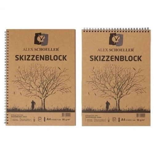 Alex Schoeller Bloknot Spiralli Kraft 60 Lı A4 Alx-1022