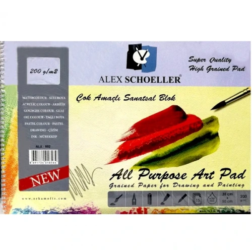 Alex Schoeller Çok Amaçlı Sanatsal Blok 15 Yp 35x50 200 Gr Alx-892