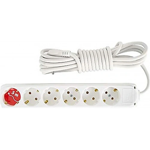 Almera 6lı 5mt Topraklı Priz (9260105)