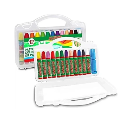 Alpino DC-008296 Çantalı 12Li Yağlı Pastel Boya