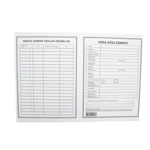 Altınyıldız Kira Kontratı 100 Lü A3