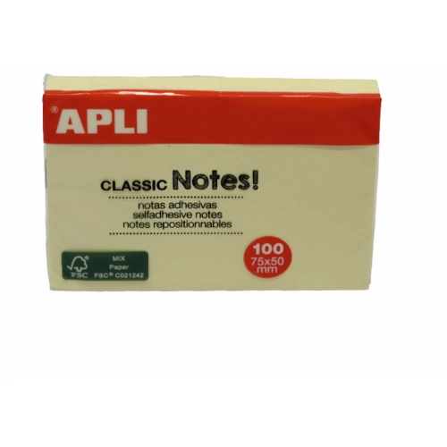 Apli Yapışkanlı Not Kağıdı 75x50 10971