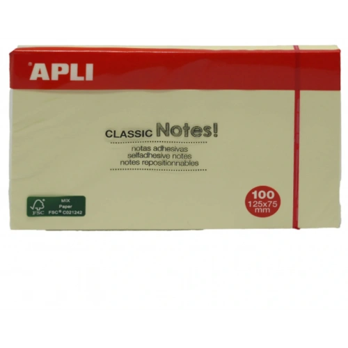 Apli Yapışkanlı Not Kağıdı Classic 100 Yp 125x75 10976