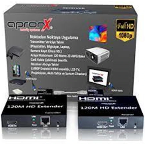 Apronx Apx-120m-b Cat5e-cat6 120 Metre Fullhd 1080p Hdmı Extender
